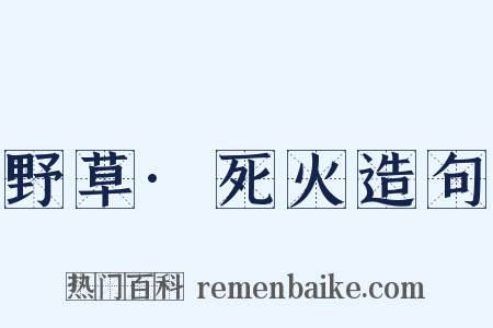 野草·死火造句是什么意思的图片